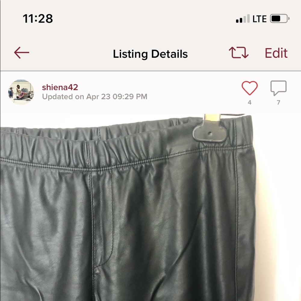 Re-post: Uniqlo faux leather leggings